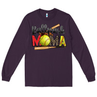 Plum ballpark mama softball Long Sleeve Tee - Zillion Design Studio