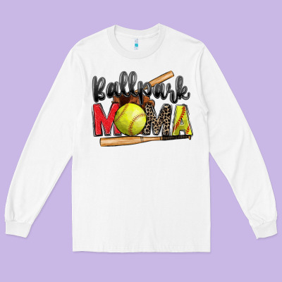 Ballpark Mama Softball Long Sleeve Tee Designed By Zillion Design Studio
