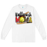 White ballpark mama softball Long Sleeve Tee - Zillion Design Studio