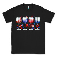 Black American wine glasses Classic Tee - Zillion Design Studio