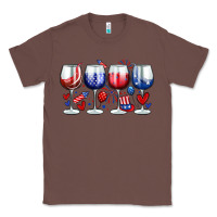 Chestnut American wine glasses Classic Tee - Zillion Design Studio