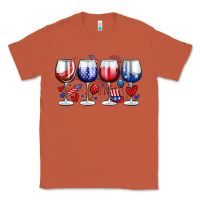 Copper American wine glasses Classic Tee - Zillion Design Studio