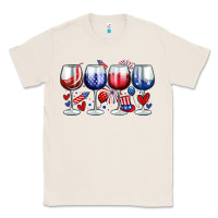 Natural American wine glasses Classic Tee - Zillion Design Studio