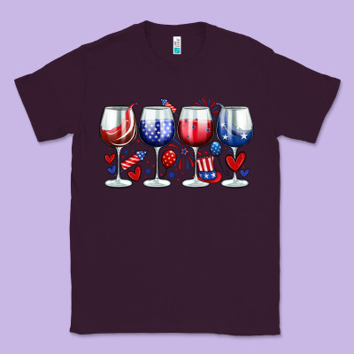 American Wine Glasses Classic Tee Designed By Zillion Design Studio