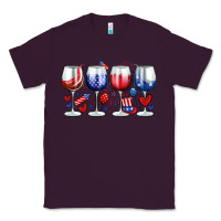Plum American wine glasses Classic Tee - Zillion Design Studio