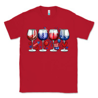 Red American wine glasses Classic Tee - Zillion Design Studio
