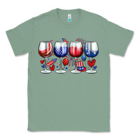 Sage American wine glasses Classic Tee - Zillion Design Studio