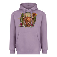 Lavender cow Heavyweight Hoodie - JahusDesignShop
