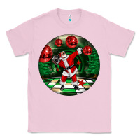 Bubblegum Pink Dancing santa Classic Tee - FaDigitalArtStudio