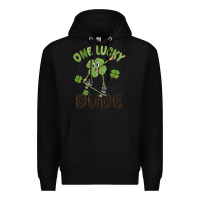 Black one lucky dude Premium Hoodie - MaliasSmallBusiness