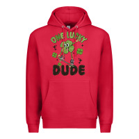 Cardinal one lucky dude Premium Hoodie - MaliasSmallBusiness