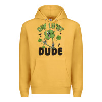 Mustard one lucky dude Premium Hoodie - MaliasSmallBusiness