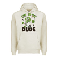 Oatmeal Heather one lucky dude Premium Hoodie - MaliasSmallBusiness