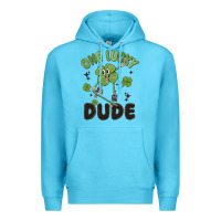 Ocean Blue one lucky dude Premium Hoodie - MaliasSmallBusiness