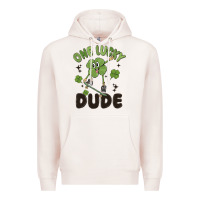 Pale Pink one lucky dude Premium Hoodie - MaliasSmallBusiness