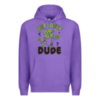 Purple one lucky dude Premium Hoodie - MaliasSmallBusiness