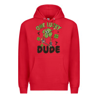 Red one lucky dude Premium Hoodie - MaliasSmallBusiness