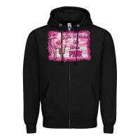 Black in october we wear pink pig Zipper Hoodie - RanaPortraitStore