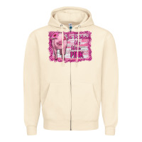Sandshell in october we wear pink pig Zipper Hoodie - RanaPortraitStore