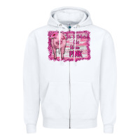 White in october we wear pink pig Zipper Hoodie - RanaPortraitStore