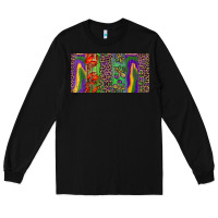 Black Mardi gras brushstrokes crawfish fleur de lis Long Sleeve Tee - RanaPortraitStore