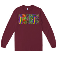 Burgundy Mardi gras brushstrokes crawfish fleur de lis Long Sleeve Tee - RanaPortraitStore