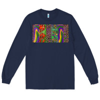 Navy Mardi gras brushstrokes crawfish fleur de lis Long Sleeve Tee - RanaPortraitStore