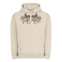 Pigment French Oak skeleton hands mardi gras Urban Hoodie - MaliasSmallBusiness
