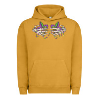 Pigment Peanut Butter skeleton hands mardi gras Urban Hoodie - MaliasSmallBusiness