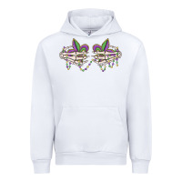 White skeleton hands mardi gras Urban Hoodie - MaliasSmallBusiness