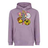Lavender retro softball Heavyweight Hoodie - JahusDesignShop