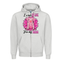 Dove Grey i wear pink for my mom pig Zipper Hoodie - RanaPortraitStore
