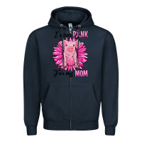 Navy i wear pink for my mom pig Zipper Hoodie - RanaPortraitStore