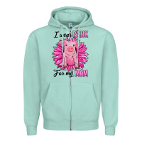 Seafoam i wear pink for my mom pig Zipper Hoodie - RanaPortraitStore