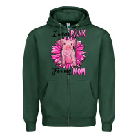 Sports Green i wear pink for my mom pig Zipper Hoodie - RanaPortraitStore