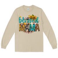 Mushroom blessed mama with sunflowers Long Sleeve Tee - texasbilliewilder