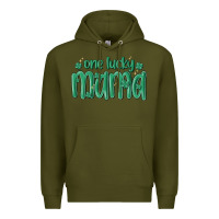 Army Green one lucky mama Premium Hoodie - MaliasSmallBusiness