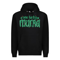 Black one lucky mama Premium Hoodie - MaliasSmallBusiness