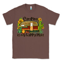 Chestnut camping is my happy place caravan Classic Tee - BarkalooDesign