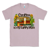 Camping Is My Happy Place Caravan Classic Tee | Teevron
