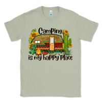 Matcha camping is my happy place caravan Classic Tee - BarkalooDesign