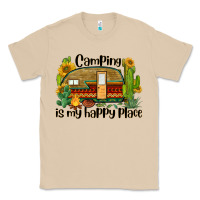 Mushroom camping is my happy place caravan Classic Tee - BarkalooDesign