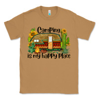 Toasted Coconut camping is my happy place caravan Classic Tee - BarkalooDesign