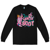 Black give the cancer boot Long Sleeve Tee - AdoDesignShop