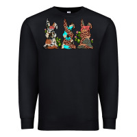 Black leopard cowhide turquoise cactus bunny's Premium Sweatshirt - JahusDesignShop