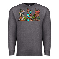 Charcoal Heather leopard cowhide turquoise cactus bunny's Premium Sweatshirt - JahusDesignShop