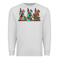 Dove Grey leopard cowhide turquoise cactus bunny's Premium Sweatshirt - JahusDesignShop