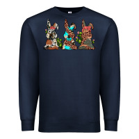 Navy leopard cowhide turquoise cactus bunny's Premium Sweatshirt - JahusDesignShop