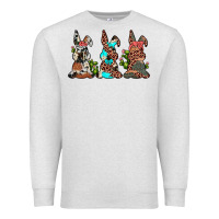 Oatmeal Heather leopard cowhide turquoise cactus bunny's Premium Sweatshirt - JahusDesignShop