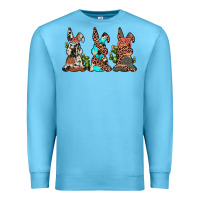 Ocean Blue leopard cowhide turquoise cactus bunny's Premium Sweatshirt - JahusDesignShop